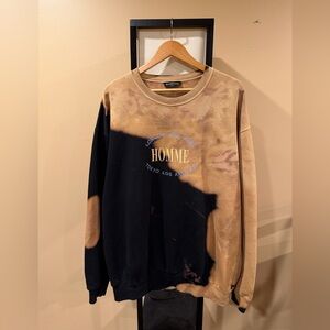 Balenciaga Homme City Bleached / Black Crewneck Sweatshirt